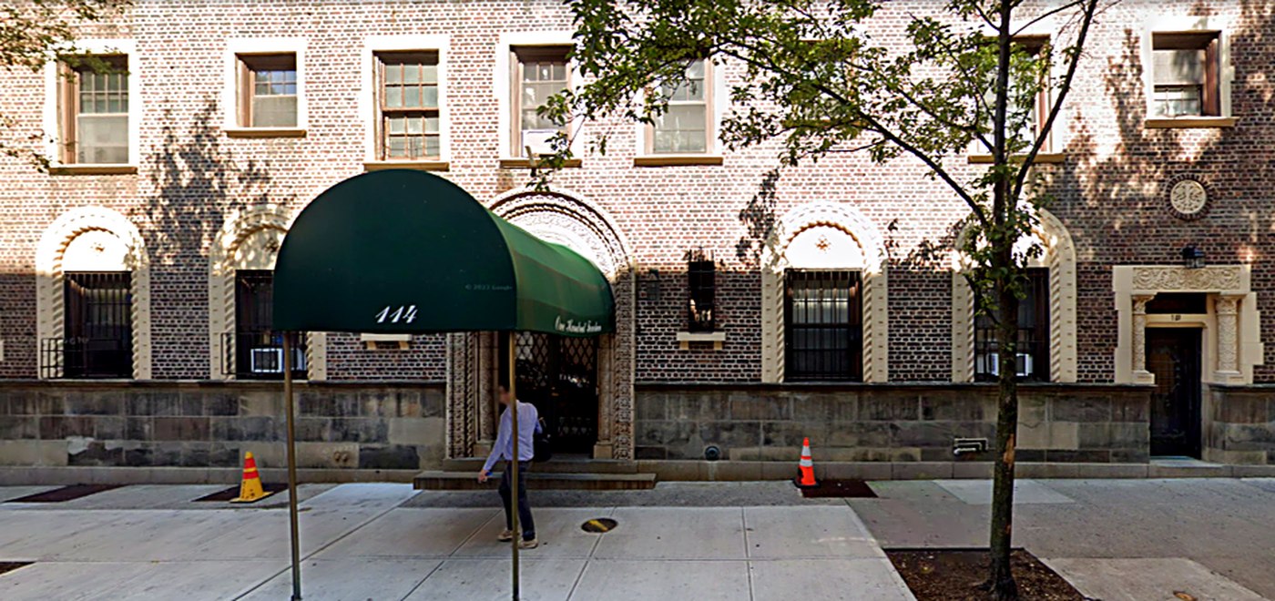 Our office at 114 Clinton Street — look for the green awning
